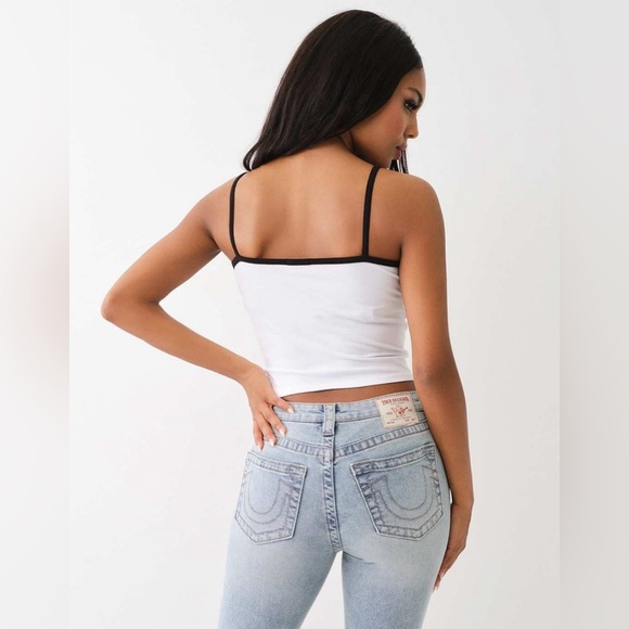 NWT - TRUE RELIGION Horseshoe Ring Women's Ringer Cami - Size L - Picture 3 of 4